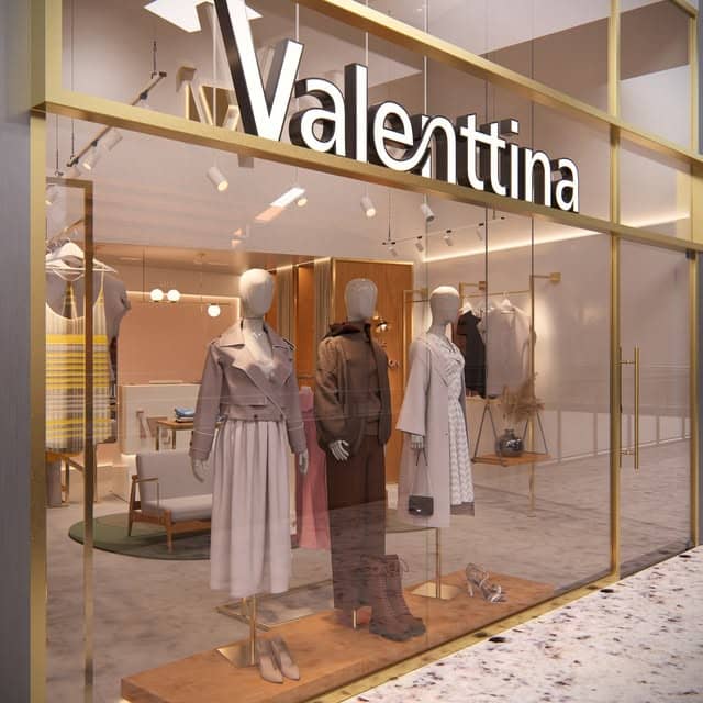 Projeto de interiores da loja Valenttina, em Joinville